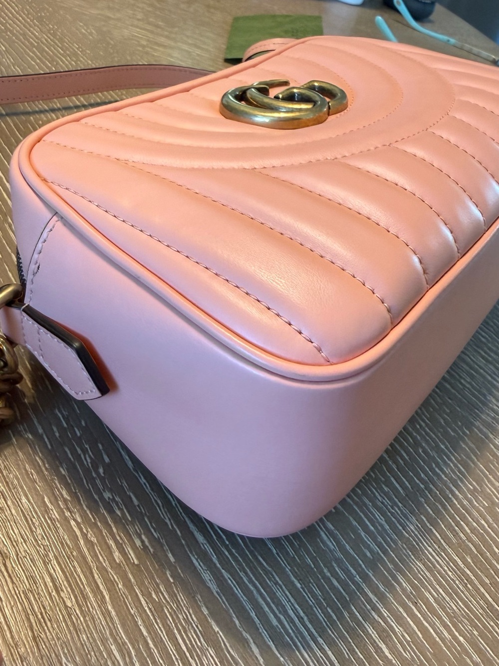 Gucci Pink GG Marmont Small Quilted Crossbody Bag - Picture 4 of 8